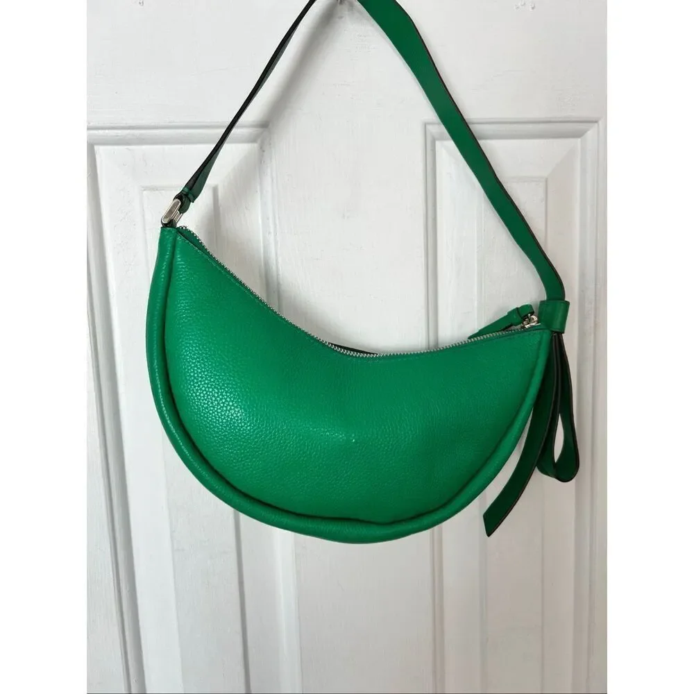 Kate Spade New York Smile Leather Small Shoulder Bag Yucca green color RARE